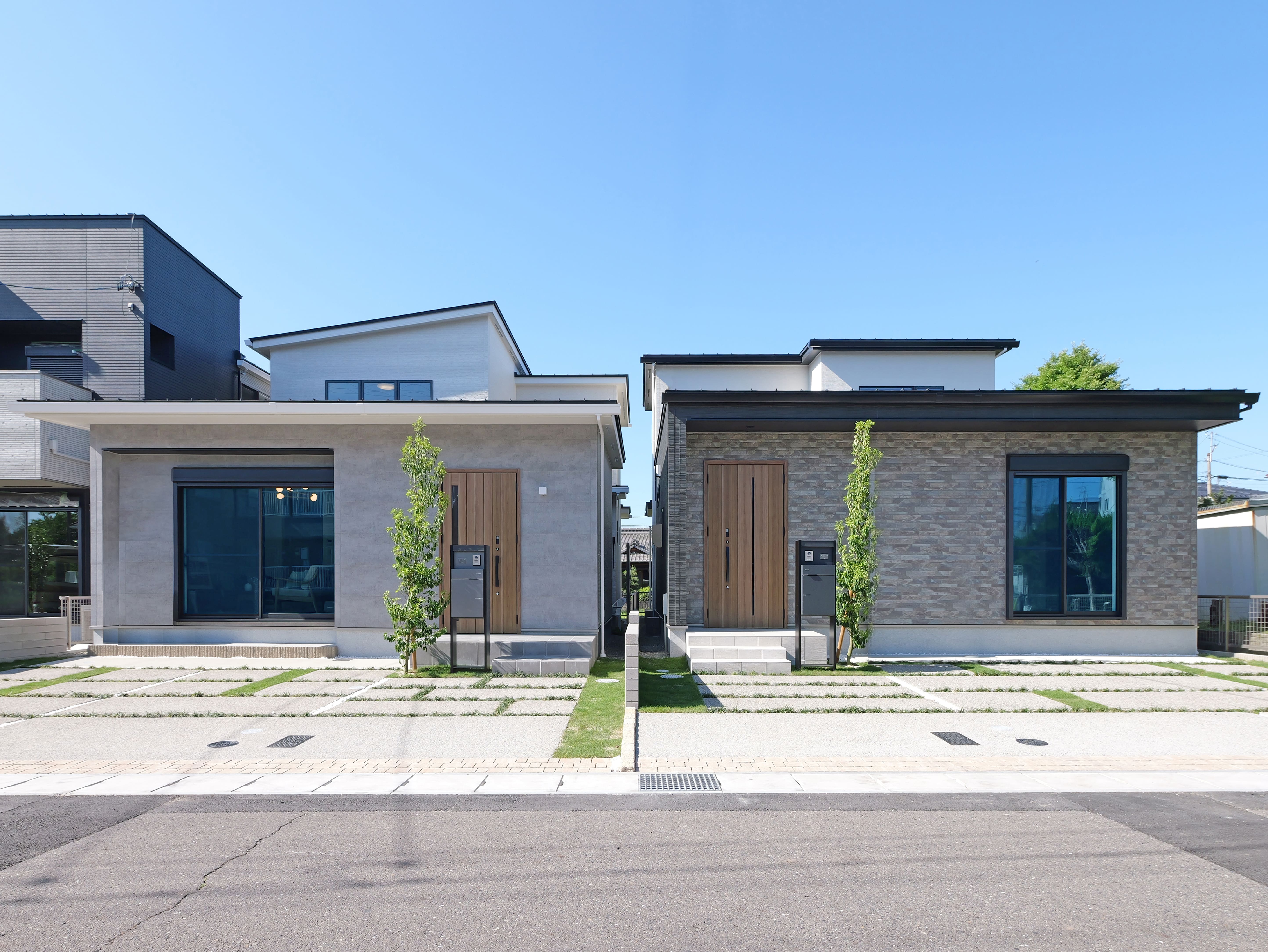 準平屋の住まい。中庭を介して家族がくつろげる家