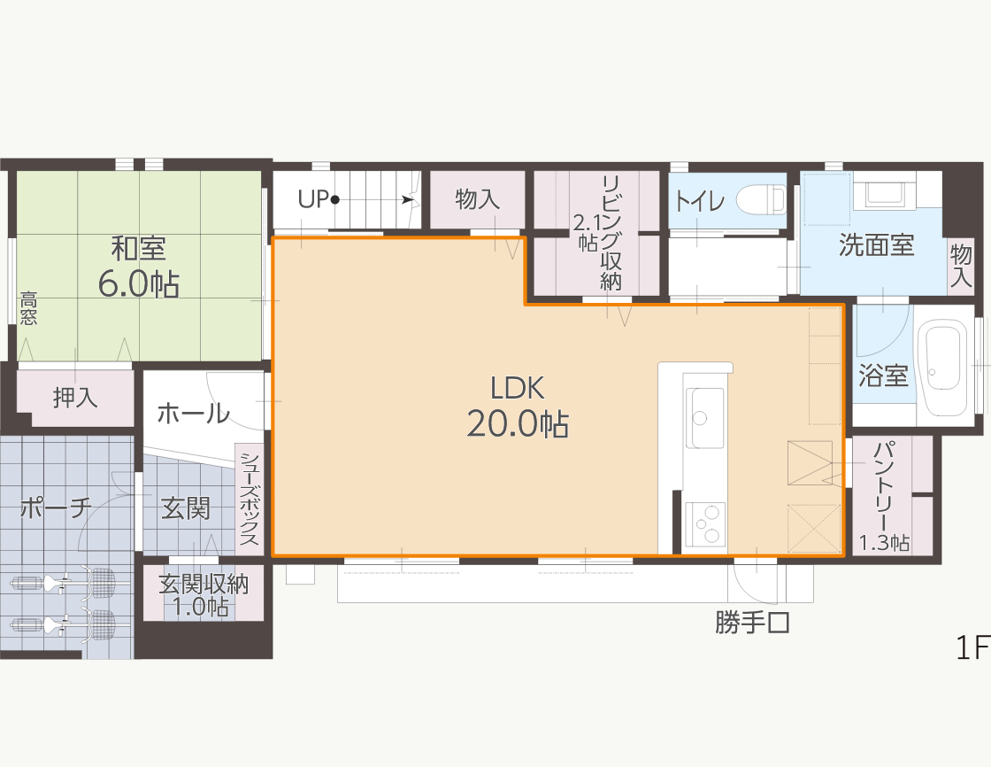図面例（LDK20帖）