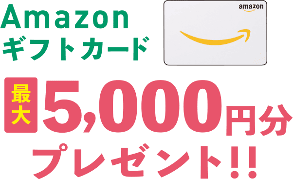 Amazonギフト券2,000円分プレゼント!!