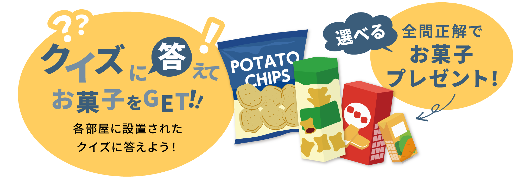 クイズに答えてお菓子をGET!