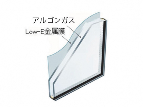 アルゴンガス入りLow-E複層ガラス 高遮熱仕様窓