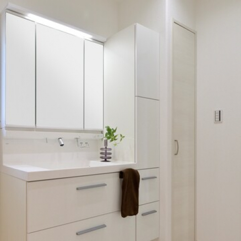 収納付シャンプードレッサー(W900+300mm)